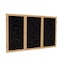 Ghent Enclosed Bulletin Board, 3 Door, Rcycl, Oak Frame, 3 ft H x 6 ft W, Tan Spckld PW33672TR-TN - alternate 1